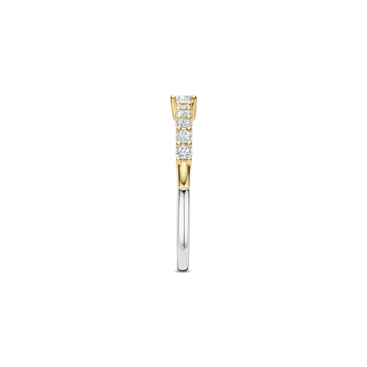Ti Sento Yellow Gold Plated Cubic Zirconia Tennis Ring 12429ZY (52)