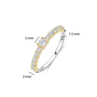 Ti Sento Yellow Gold Plated Cubic Zirconia Tennis Ring 12429ZY (52)