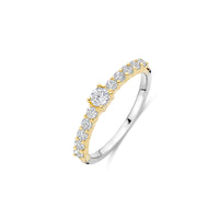 Ti Sento Yellow Gold Plated Cubic Zirconia Tennis Ring 12429ZY (52)
