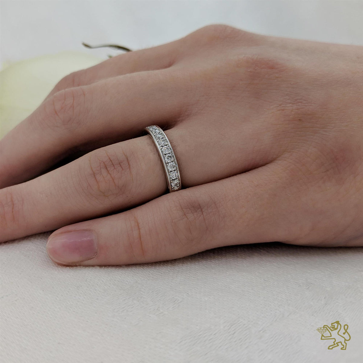 Memoire Classic Bridal 0.43ct Diamond Platinum Ring - Michael Jones Jeweller