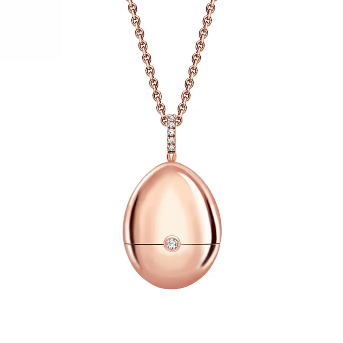 Fabergé Heritage Surprise Diamond Heart Pendant  18ct Rose Gold - Michael Jones Jeweller