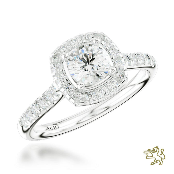 Skye Brava Halo 0.51ct G SI1 Diamond Platinum Ring - Michael Jones Jeweller