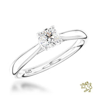 Petite Open Tulip Solitaire 0.20ct G VS Diamond Platinum Ring