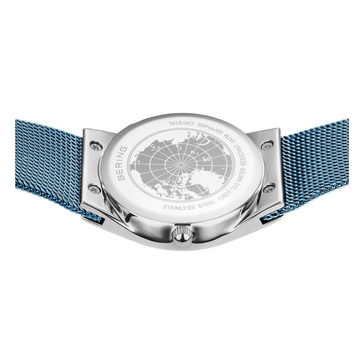 Bering Classic Polished Blue Crystal Quartz Watch 12927-308 - Michael Jones Jeweller