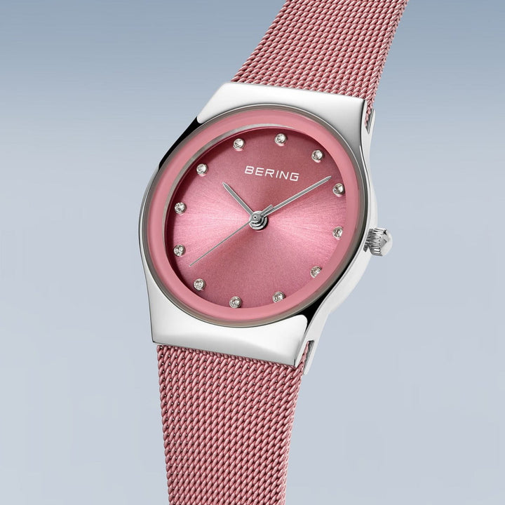 Bering Classic Polished Pink Quartz Watch 12927-989