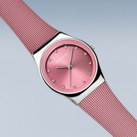 Bering Classic Polished Pink Quartz Watch 12927-989