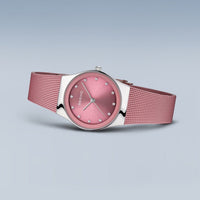 Bering Classic Polished Pink Quartz Watch 12927-989