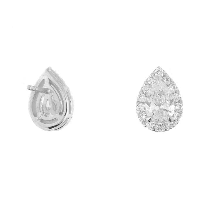 2.00ct Laboratory Grown Diamond 18ct White Gold Cluster Stud Earrings