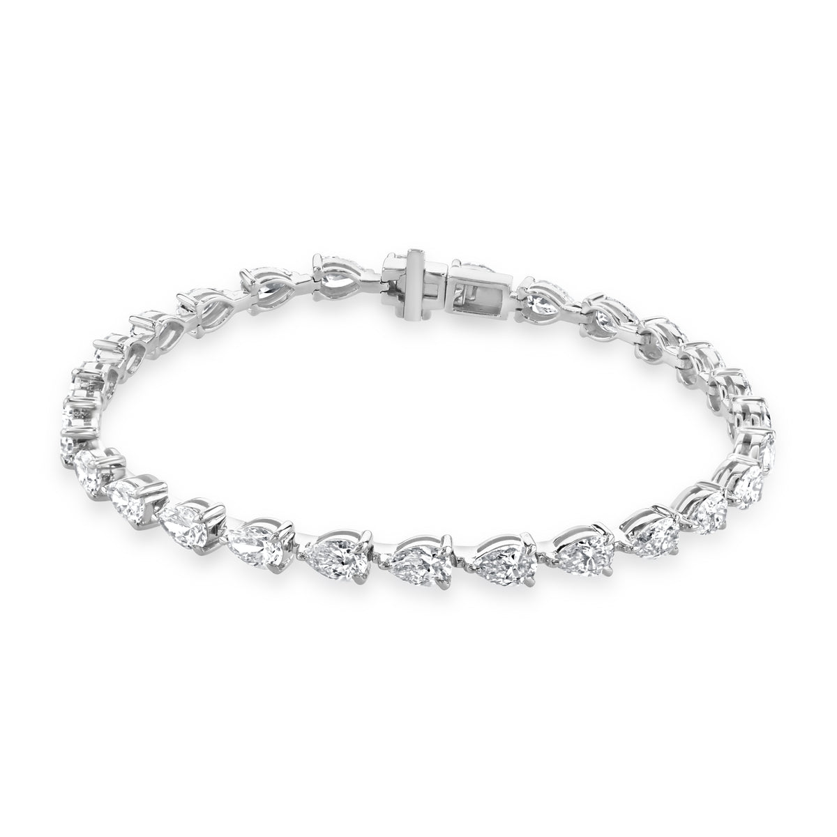 Laboratory Grown Diamond 7.00ct 18ct White Gold Tennis Bracelet - Michael Jones Jeweller