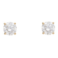 Laboratory Grown 2.00ct Diamond 18ct Yellow Gold Stud Earrings