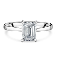 Laboratory Grown 1.50ct Emerald Cut Diamond Platinum Solitaire Ring