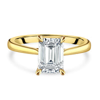Laboratory Grown 2.05ct Emerald Cut Diamond 18ct Yellow Gold Solitaire Ring - Michael Jones Jeweller