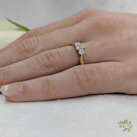 Royal Emerald Three Stone 0.34ct G VS1 Diamond Yellow Gold/Platinum Ring - Michael Jones Jeweller