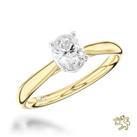 Classic Oval Solitaire 0.70ct G SI1 Diamond Yellow Gold/Platinum Ring