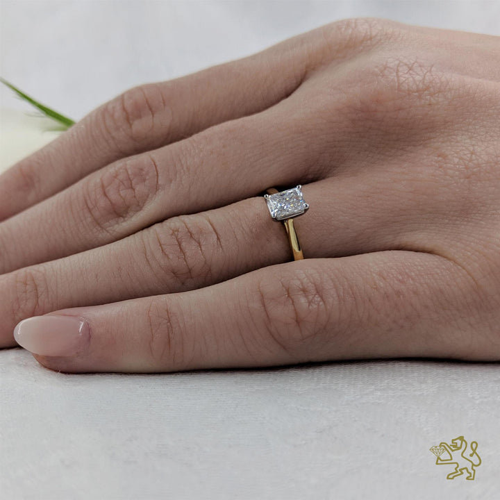 Classic Radiant Solitaire 0.71ct G VS1 Diamond Yellow Gold/Platinum Ring