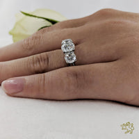 Trilogy Classic Three Stone 1.36ct G SI1 Diamond Yellow Gold/Platinum Ring - Michael Jones Jeweller