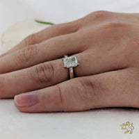 Classic Radiant Solitaire 0.50ct E SI1 Diamond Platinum Ring