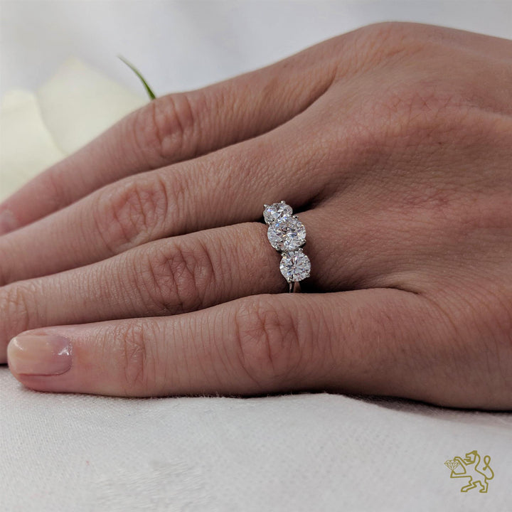 Trilogy Classic Three Stone 0.80ct E SI1 Diamond Platinum Ring