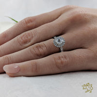 Skye Halo 0.50ct G SI1 Diamond Platinum Ring