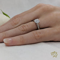 Open Tulip Solitaire 1.00ct E SI1 Diamond Platinum Ring - Michael Jones Jeweller