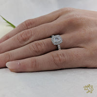 Skye Brava Halo 0.51ct G SI1 Diamond Platinum Ring