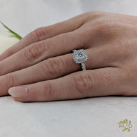 Skye Brava Halo 0.51ct G SI1 Diamond Platinum Ring - Michael Jones Jeweller