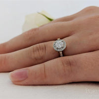 Dulcina Halo 0.50ct E VS2 Diamond 18ct Yellow Gold/Platinum Ring