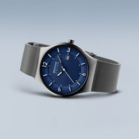 Bering Solar Brushed 40mm Blue Watch 14440-007