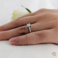 Classic Princess Solitaire 0.40ct F SI1 Diamond Platinum Ring - Michael Jones Jeweller
