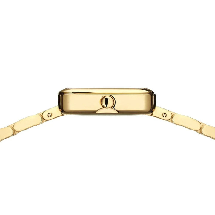 Bering Classic Rectangular Yellow PVD Quartz Watch 14520-734