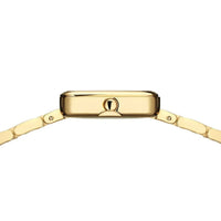 Bering Classic Rectangular Yellow PVD Quartz Watch 14520-734