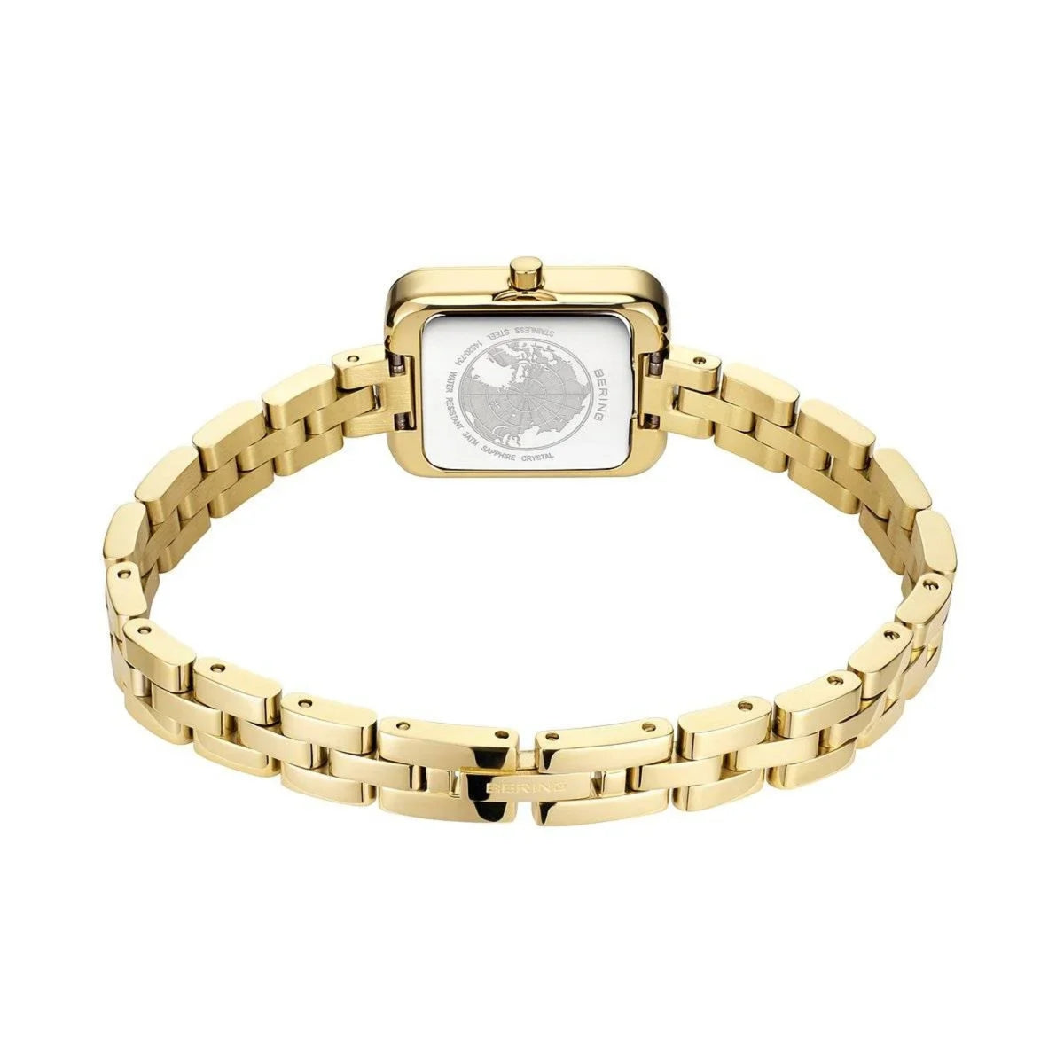 Bering Classic Rectangular Yellow PVD Quartz Watch 14520-734 - Michael Jones Jeweller