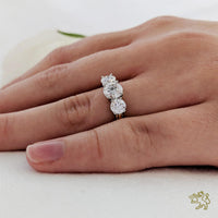 Trilogy Classic Three Stone 0.80ct G SI1 Diamond Yellow Gold/Platinum Ring - Michael Jones Jeweller