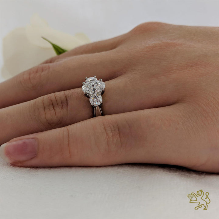 Royal Oval Three Stone 0.70ct G VS1 Diamond Yellow Gold/Platinum Ring