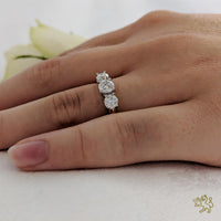 Trilogy Classic Three Stone 0.40ct G VS2 Diamond Yellow Gold/Platinum Ring - Michael Jones Jeweller