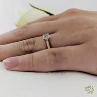Darcy Solitaire 0.53ct F SI1 Diamond Yellow Gold/Platinum Ring