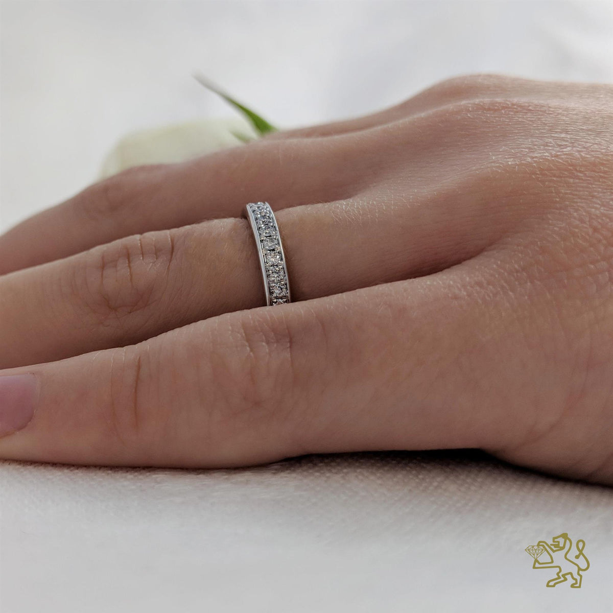 Memoire Classic Bridal 0.24ct Diamond Platinum Ring - Michael Jones Jeweller