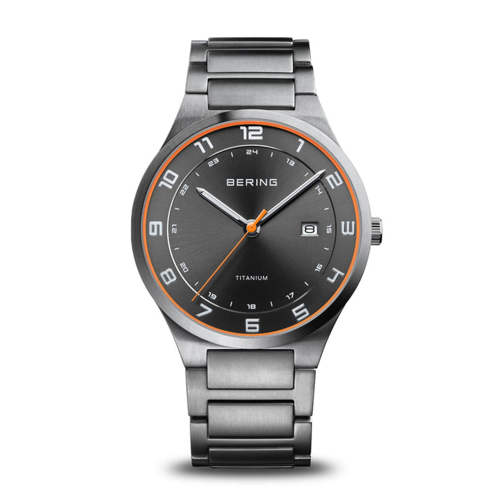 Bering Brushed Titamium Watch 15139-709