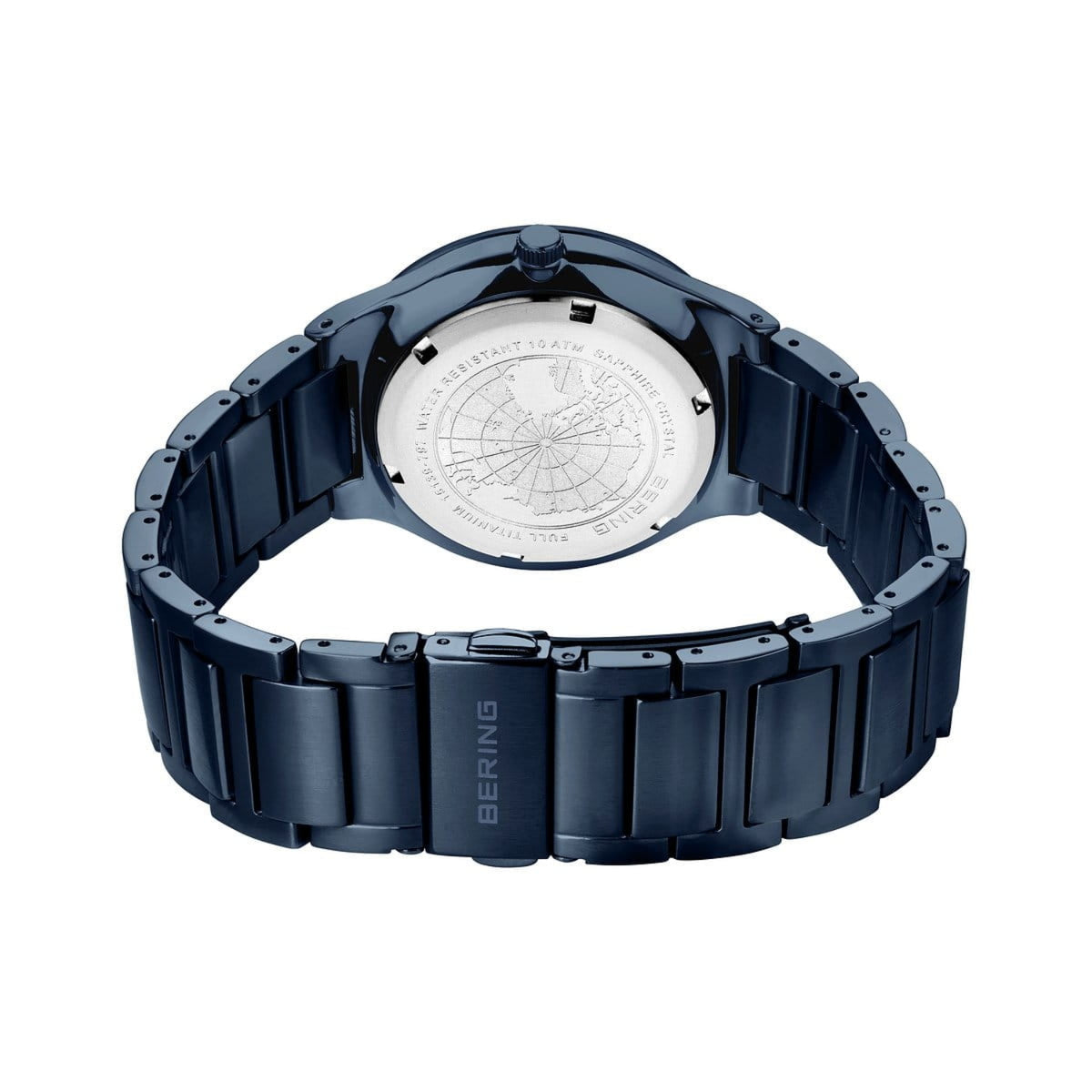 Bering Titanium Brushed Blue Quartz Watch 15139-797 - Michael Jones Jeweller