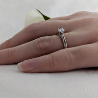 Oxford Solitaire 0.34ct Diamond Platinum Ring