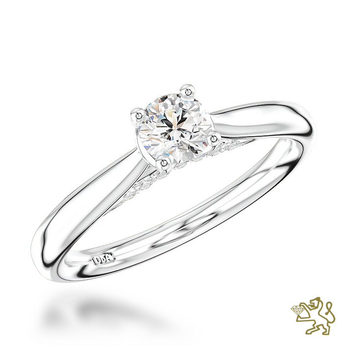 Oxford Solitaire 0.34ct Diamond Platinum Ring
