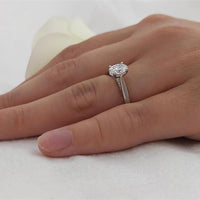 Oxford Oval Solitaire 0.60ct Diamond Platinum Ring