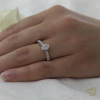 Skye Classic Oval Solitaire 0.50ct E VS1 Diamond Platinum Ring