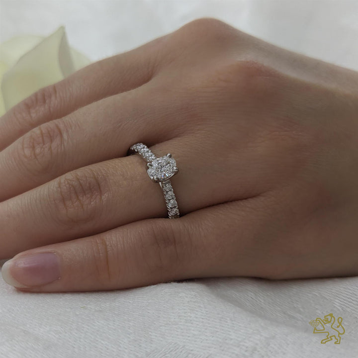 Skye Classic Oval Solitaire 0.50ct E VS1 Diamond Platinum Ring