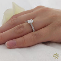 Skye Classic Oval Solitaire 0.80ct E SI1 Diamond Platinum Ring - Michael Jones Jeweller