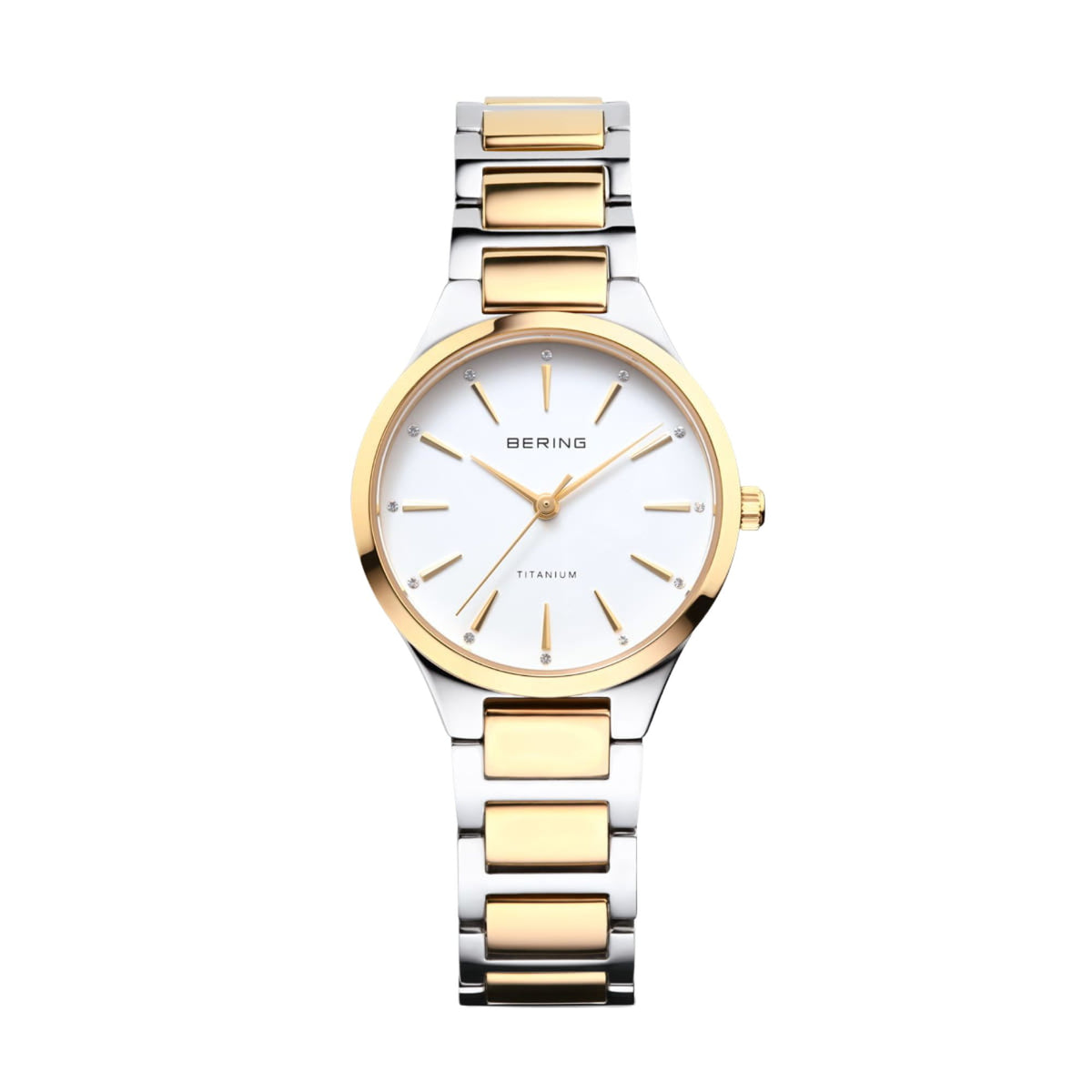 Bering Polished Titanium and Gold Plated Quartz Watch 15630-701 - Michael Jones Jeweller