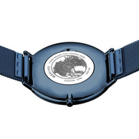 Bering Classic Ultra Slim Polished Blue Quartz Watch 15739-397