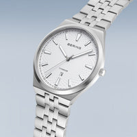 Bering Titanium 41mm Limited Edition White Guilloche Quartz Watch 16141-704