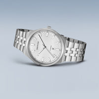 Bering Titanium 41mm Limited Edition White Guilloche Quartz Watch 16141-704