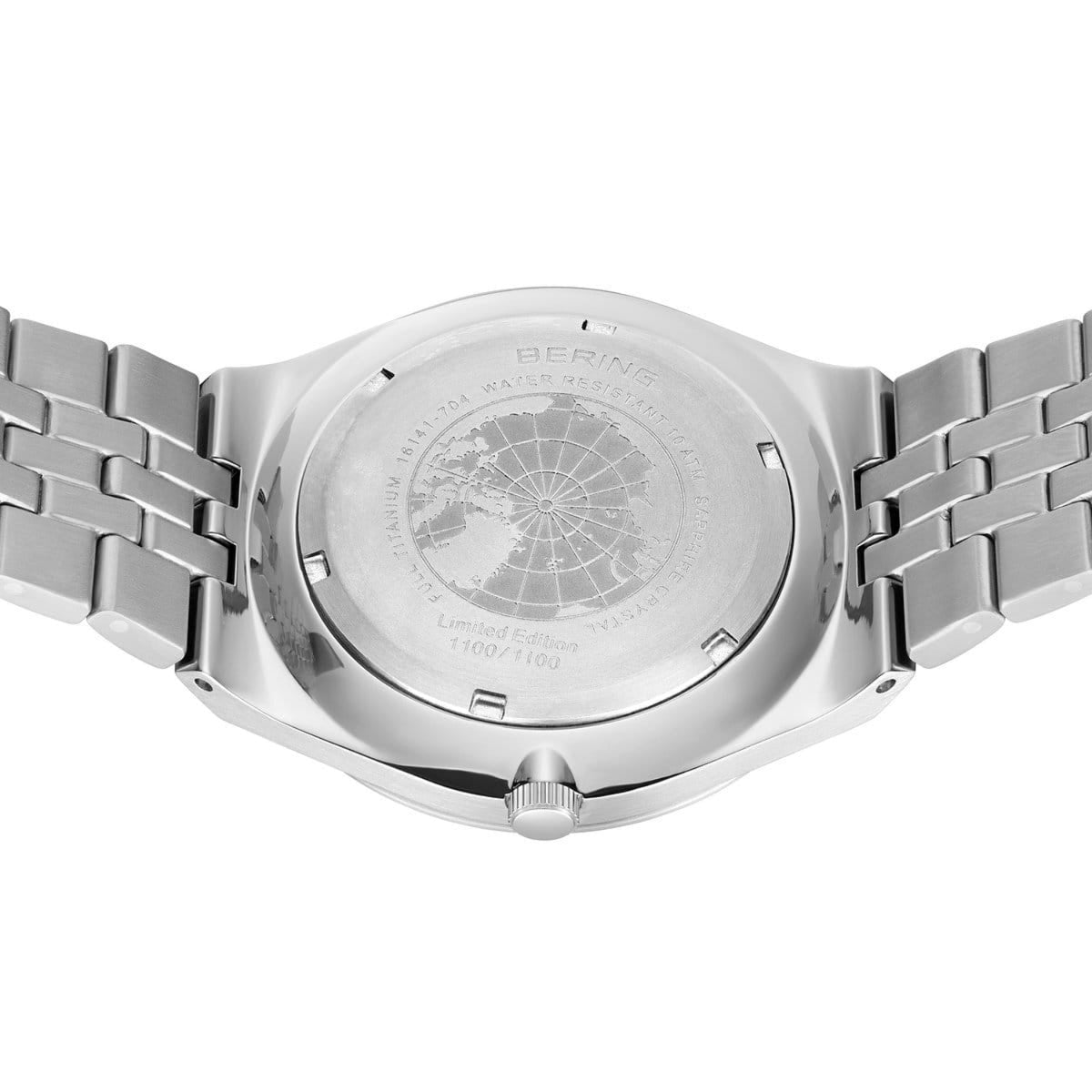 Bering Titanium 41mm Limited Edition White Guilloche Quartz Watch 16141-704 - Michael Jones Jeweller